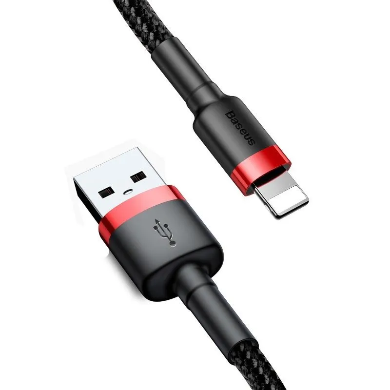 <![CDATA[Baseus Cafule USB Lightning Cable 2.4A 1m (Red+Black)]]>